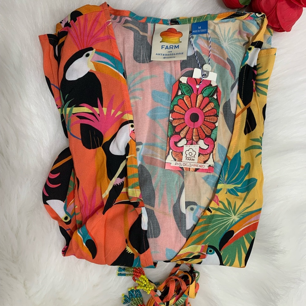 Farm rio toucan rainforest wrap blouse - Picture 7 of 10